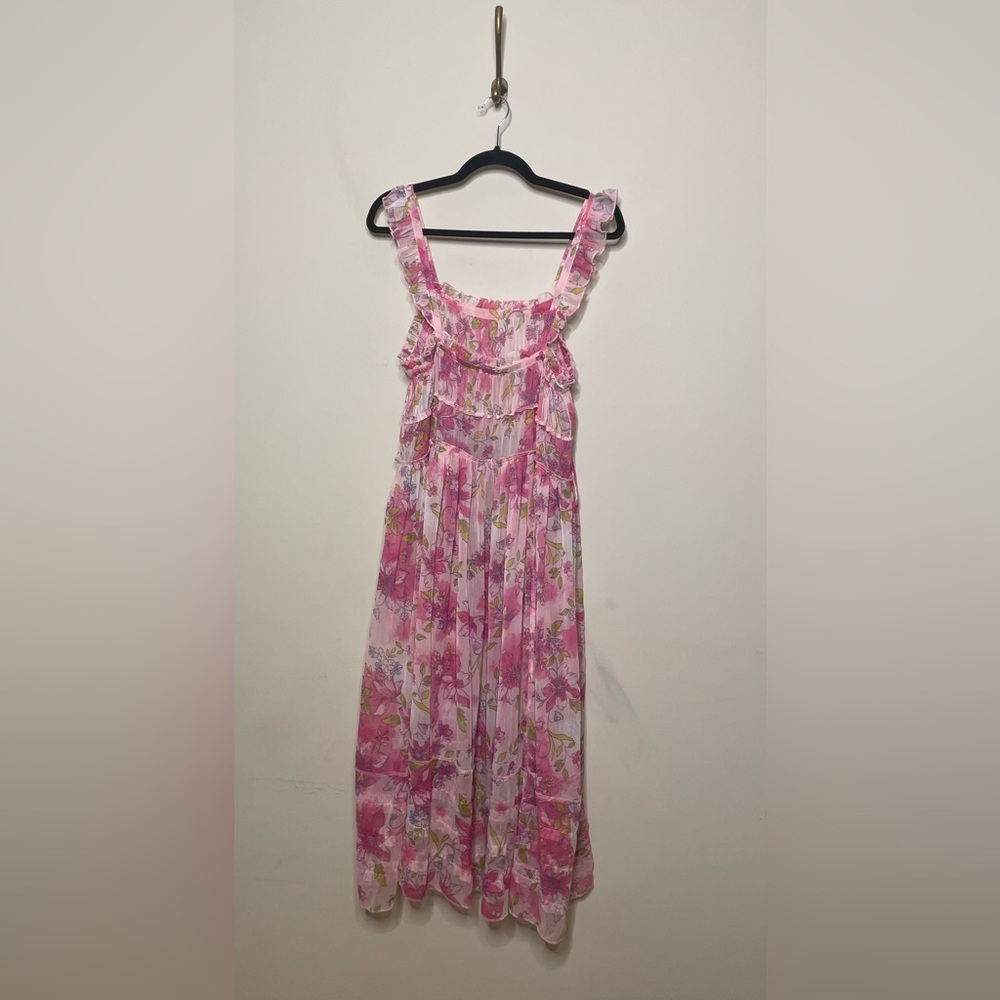 Free People Moon Phase Printed Midi Dress in Pop Combo - Picture 9 of 11